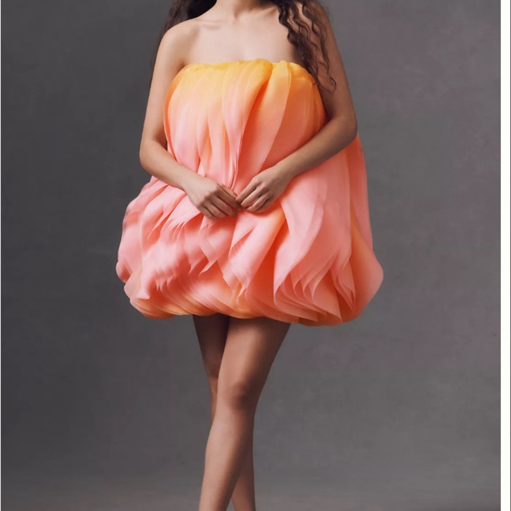Acler otley strapless petal mini dress Size 8 - Picture 3 of 8